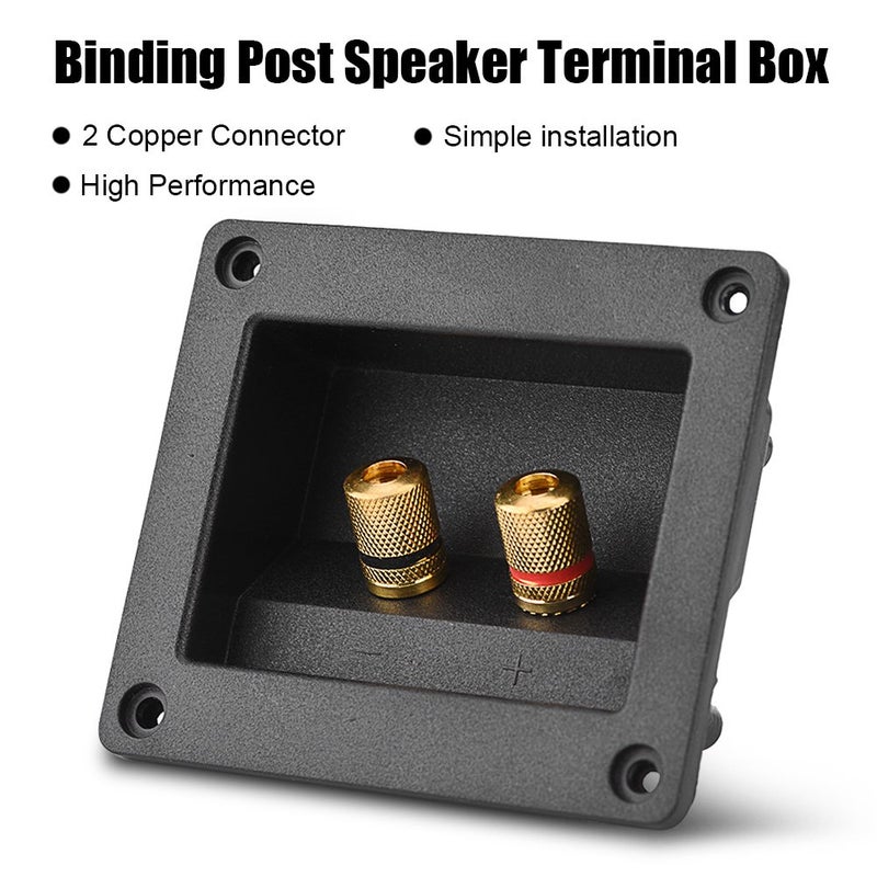 Zerone Speaker Terminal Box, DIY 2-Way Speaker Binding Post Terminal Cable Connector Box Subwoofer Plug Acoustic Components - Image 2